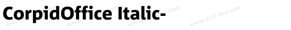 CorpidOffice Italic字体转换
